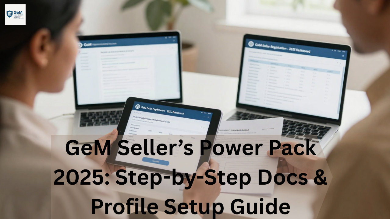 GeM Seller Registration guide|Complete Profile Setup & Document Checklist Guide